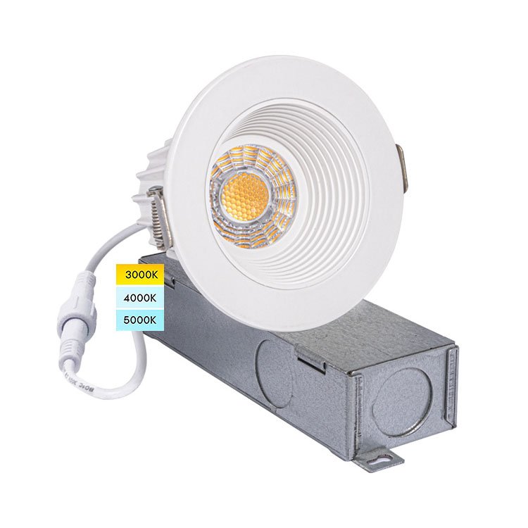 2 Inch 8W LED Recessed Lighting with Driver Box, Dimmable Baffle Trim Canless Downlight, Anti-Glare, 3CCT,,ETL for Apartment