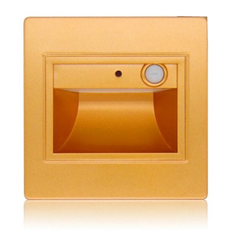 Square Sensor Recessed LED Stair Light Indoor Corner Wall Lights Stairs Step Stairway Hallway Staircase Lamp