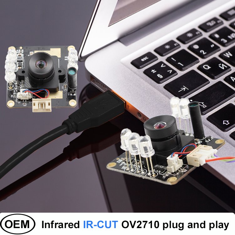 Hot sales CMOS 2MP 1080P High-definition Infrared Night Vision With IR-CUT Camera Module With Microphone USB Camera Module