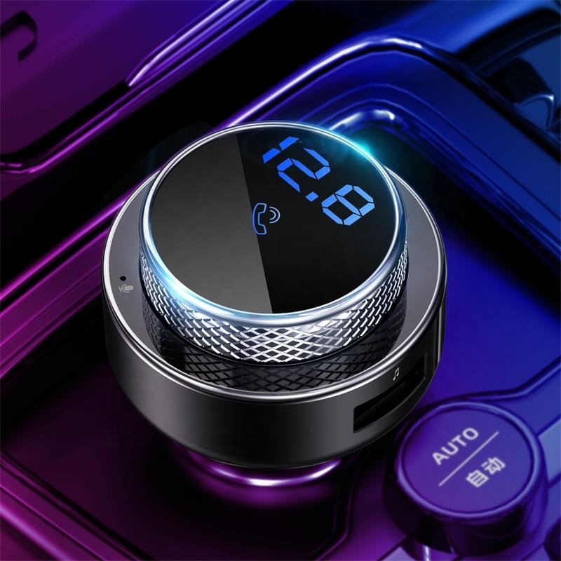 2023 New Innovation Design 2 Usb Qc 3.0 bluetooth Car Charger Fm Transmitter with Sd Fm Mp3 Car Adapter Kit
