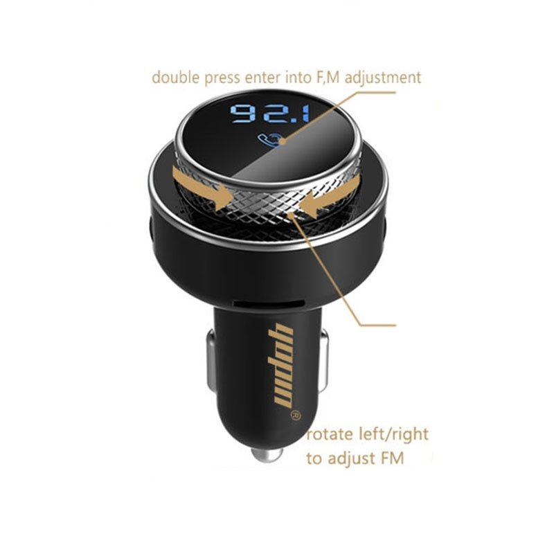 2023 New Innovation Design 2 Usb Qc 3.0 bluetooth Car Charger Fm Transmitter with Sd Fm Mp3 Car Adapter Kit