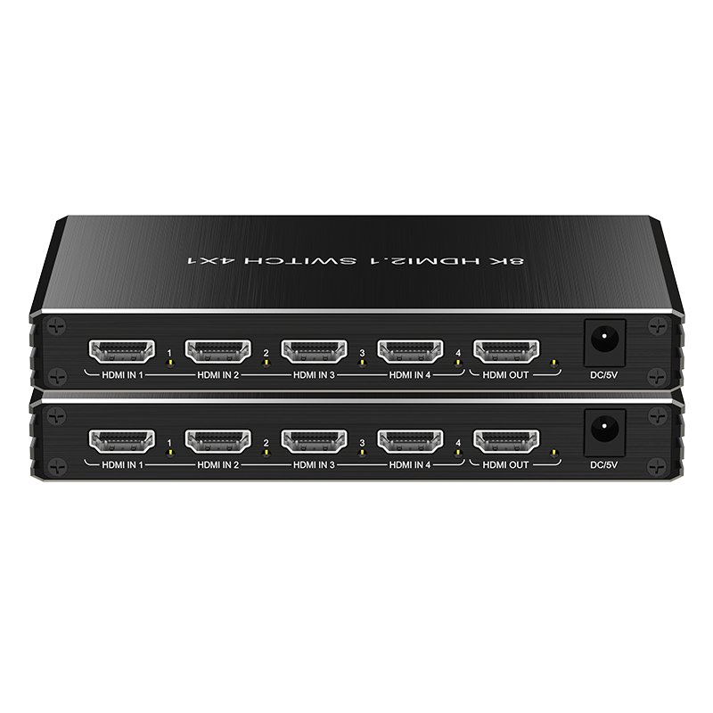 8k@60 HDMI Switch 4x1 Supports HDMI 2.1 4K@120Hz 4:4:4 8bit HDR Support CEC ARC Auto Switch