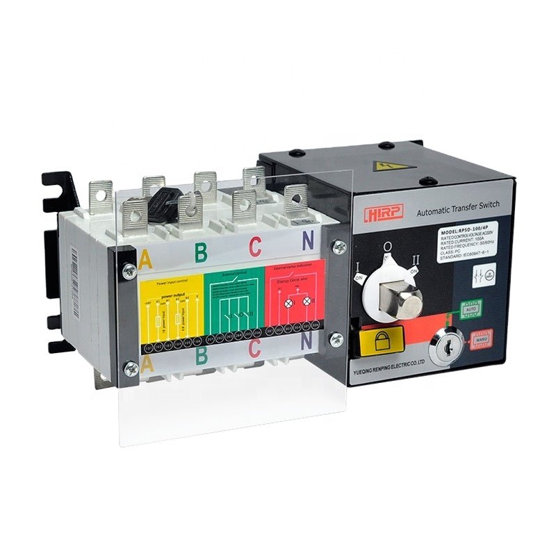 220V Control Voltage Solar 4 Pole Generator Automatic Transfer Switch