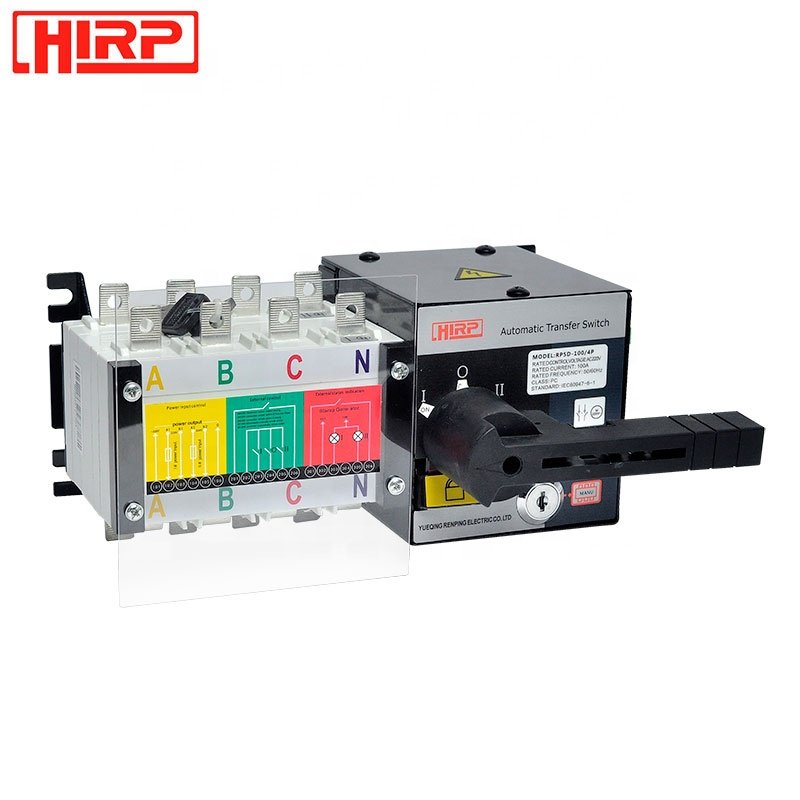 220V Control Voltage Solar 4 Pole Generator Automatic Transfer Switch