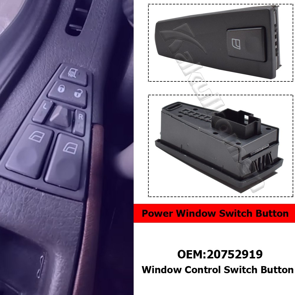 New Plastic Power Window Switch Control Button For Volvo Truck FH12 FM VNL 20953592 20752919 21543901 20752913 Passenger