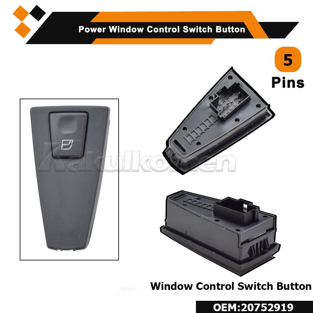 New Plastic Power Window Switch Control Button For Volvo Truck FH12 FM VNL 20953592 20752919 21543901 20752913 Passenger