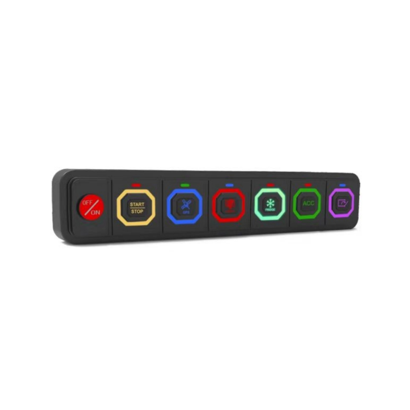 Waterproof Silicon 6 Gangs On-Off Switch Panel Backlight Universal Power System SUV CAMPER RV Boat Manual Version