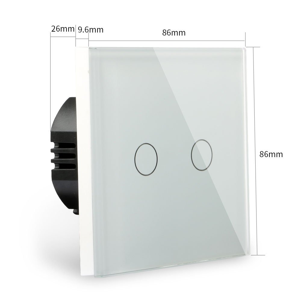 Bingoelec Touch Screen Glass Panel 1/2/3/4 Gang 500w/Gang Modern EU Style Touch Modern Light Switches