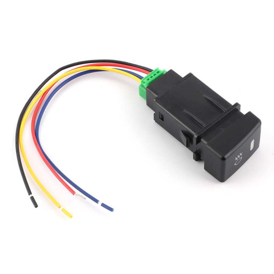 MUX DMAX Car Front Fog Light Push Button Switch with Connecting Wire