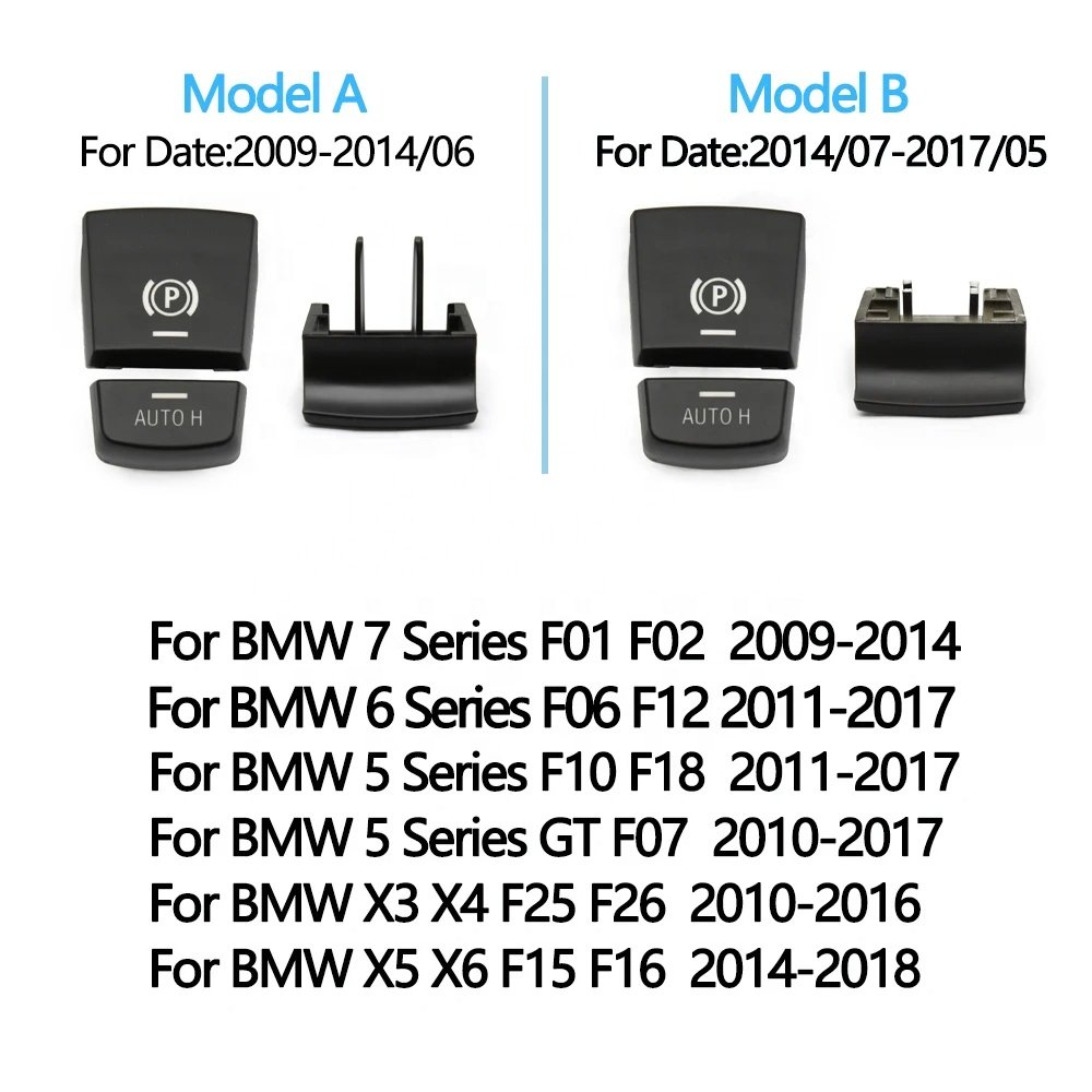 61319159997 Electronic Handbrake Parking Switch Auto H Button Parking Brake Switch for BMW F10 F01 F02 F10 F12 F15 F16 F25 F26