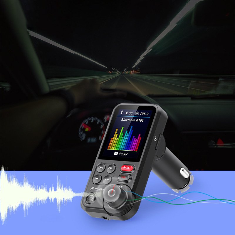 2024 amazon Car Wireless Bt FM Transmitter Receiver Radio Adapter Charging Treble Bass Sound Mp3 Player QC3.0 USB Quick Charger