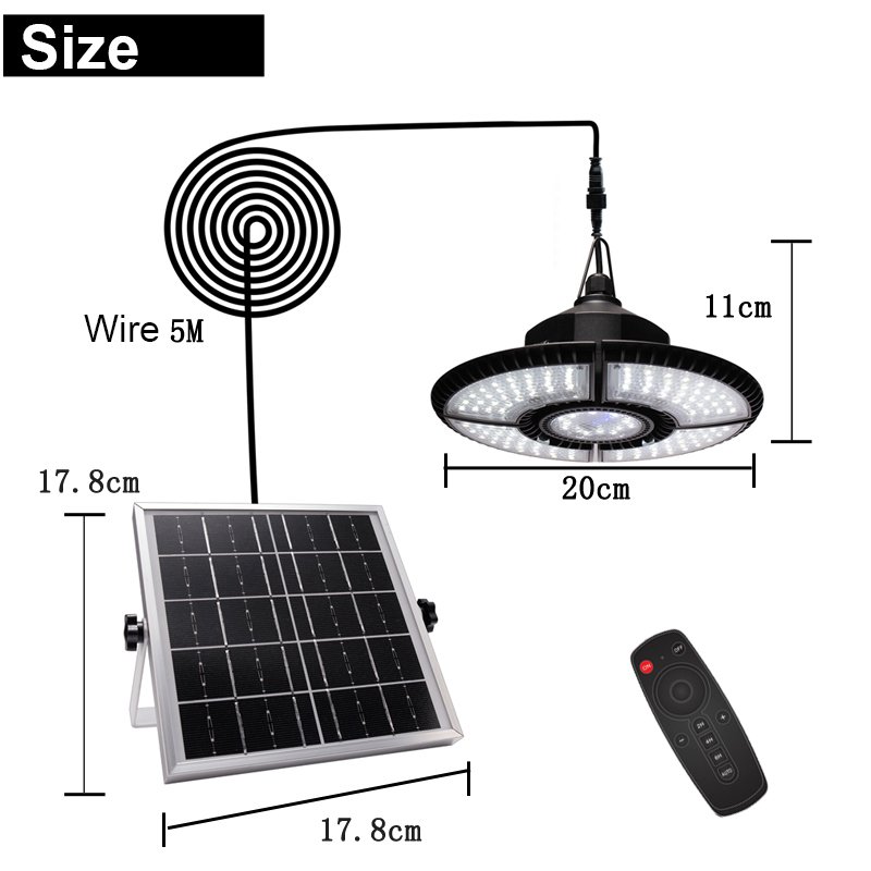 136LED 1000lm 4 Leaf Split Solar Light Remote Led Lights with Extension Wall Lamp sunlight Powered Lantern for Garden Camping