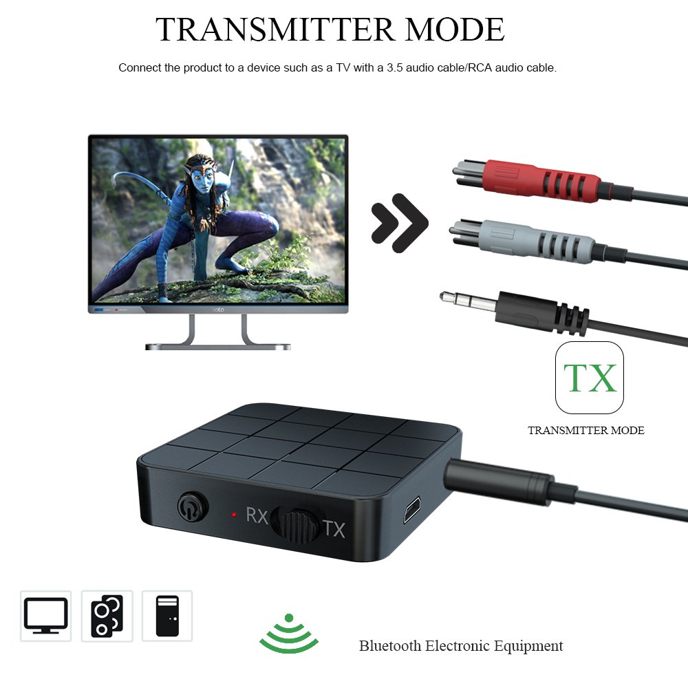 HiFi Auto Car Kit A2DP RCA AUX 3.5mm Jack Music Wireless Adapters 10m 5V PC for Bluetooth Receiver Transmitter USB for CD Player