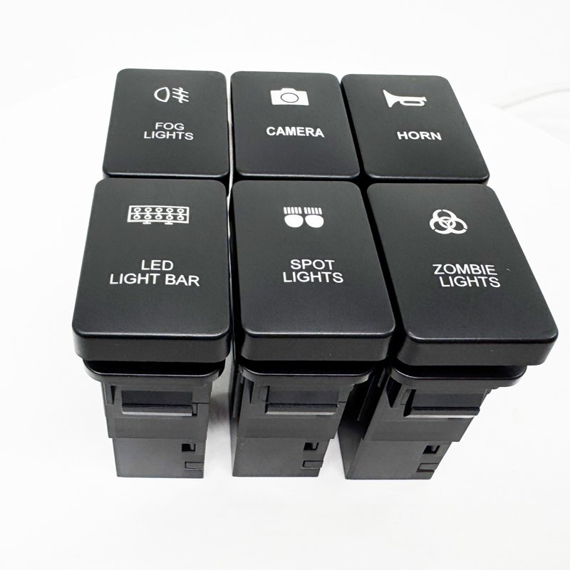 New Headlight Switch 12V Car Connector Factory Hot Sale Auto Parts Push Button Switch Light bar Fog Lights and Other Switches