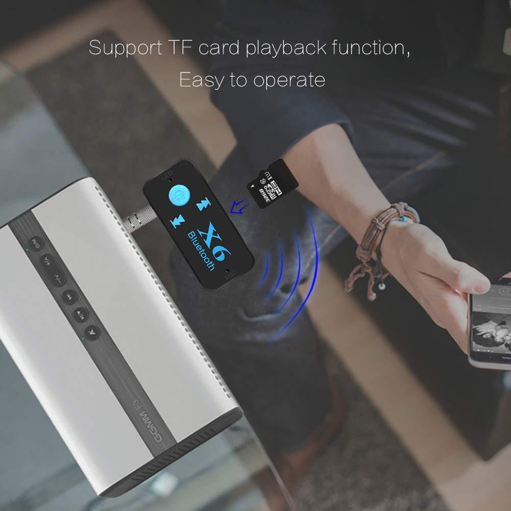 Car Hands-free Audio Transmitter Receiver Car Kit AUX 3.5mm Jack Audio Plug Wireless BT Stereo Music Transmitter Receiver