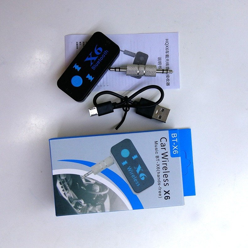 Car Hands-free Audio Transmitter Receiver Car Kit AUX 3.5mm Jack Audio Plug Wireless BT Stereo Music Transmitter Receiver