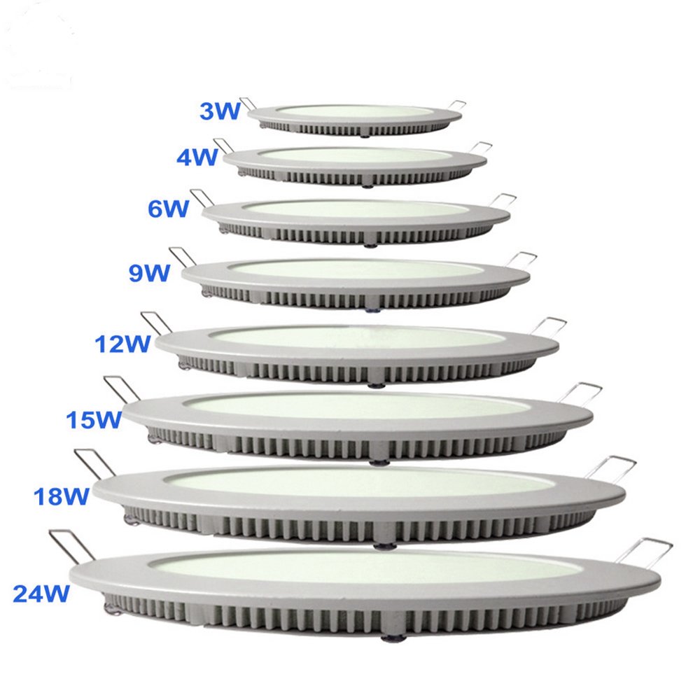 Hot Sale 2024Round Square Slim Panel Lights 3W 6W 9W 12W 18W 24W Indoor Downlight Panel Led Ceiling Light Led Lights for Home