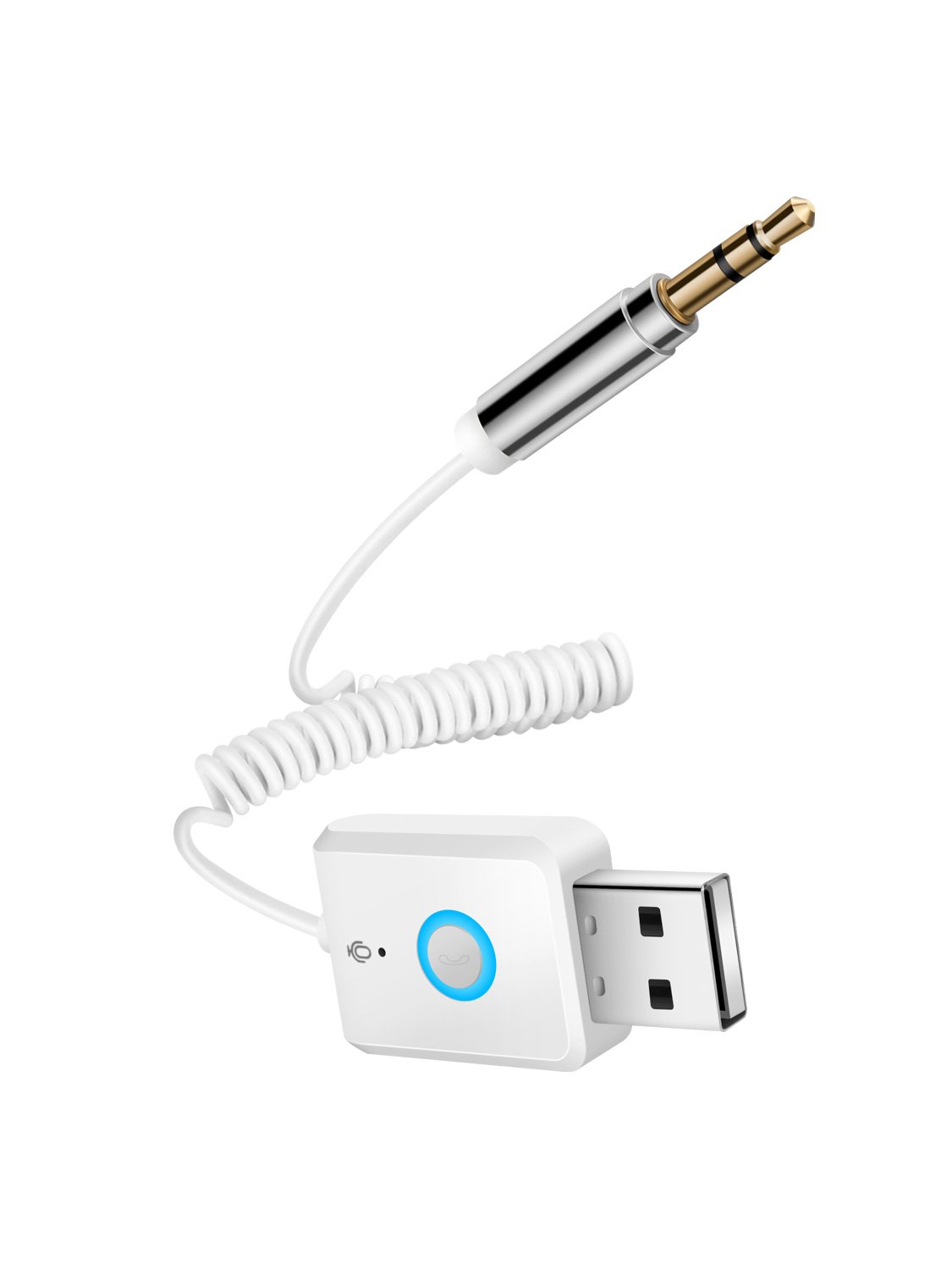 RT08 Blue-tooth Receiver Car Kit 3.5mm to USB Jack 2 Device AUX Audio Auto MP3 Music Dongle Adapter Audio Car Transmitter
