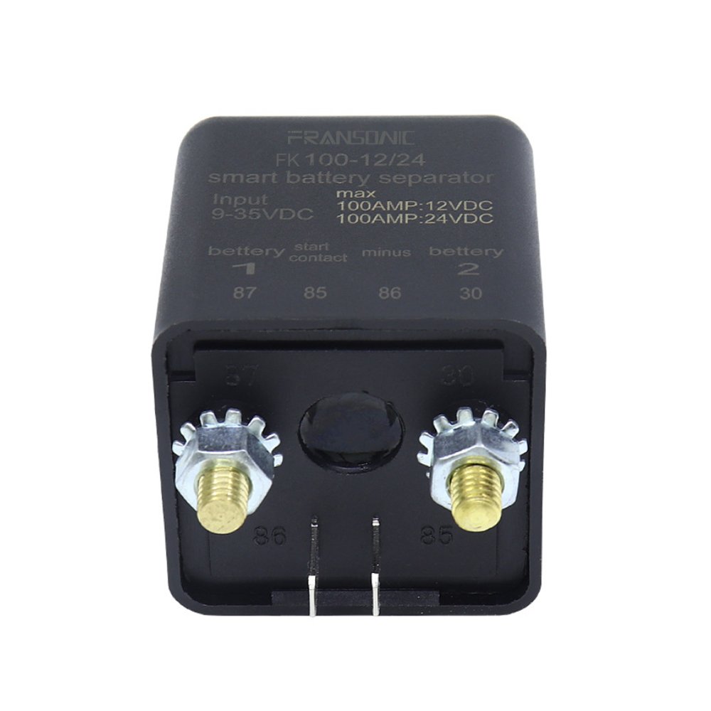 Automotive Disconnect Battery Relay ATV UTV Parts RV CAR 12V 24V 100A Smart Dual Battery Isolator Switch