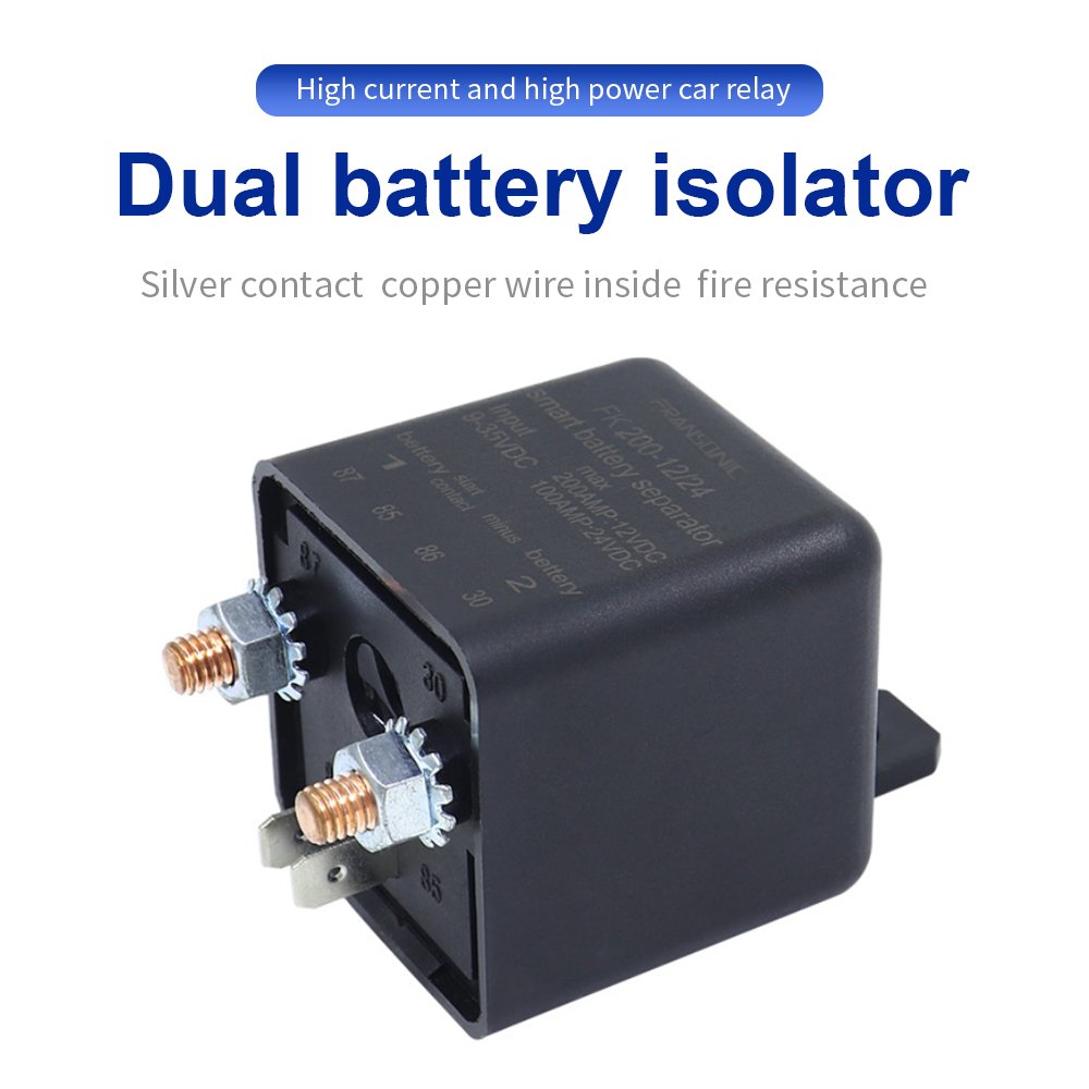 Automotive Disconnect Battery Relay ATV UTV Parts RV CAR 12V 24V 100A Smart Dual Battery Isolator Switch