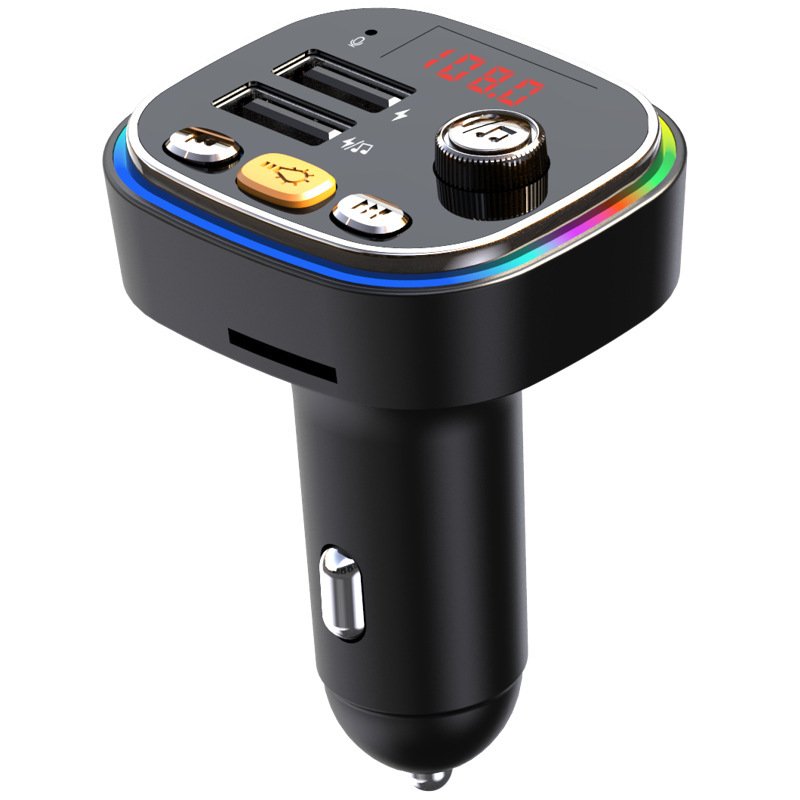 Dual USB 3.1A New Post Multifunction Car Charger Fast Charging Handsfree Kit FM Transmitter for MP3 Player Pd 5V/3A 9V/2A