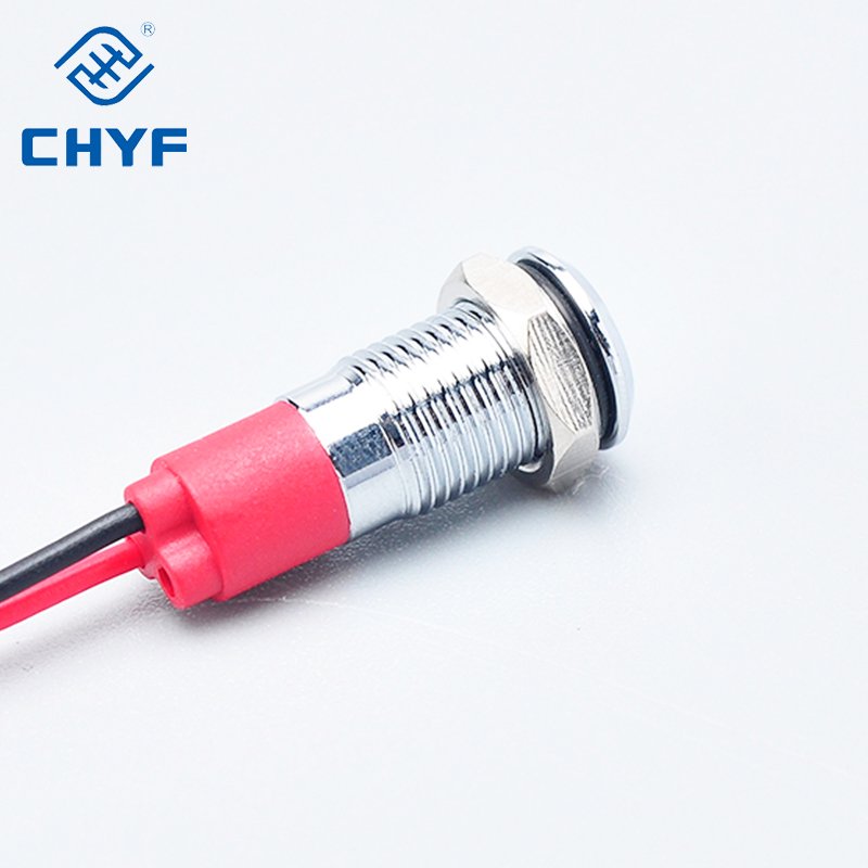 10mm 24V 110V 220V Red Blue Green LED Metal Signal Light IP65 IK08 Pilot Lamp Auto Industrial Indicator LED Lighting Lamp