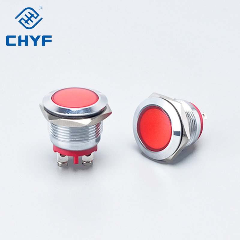10mm 24V 110V 220V Red Blue Green LED Metal Signal Light IP65 IK08 Pilot Lamp Auto Industrial Indicator LED Lighting Lamp