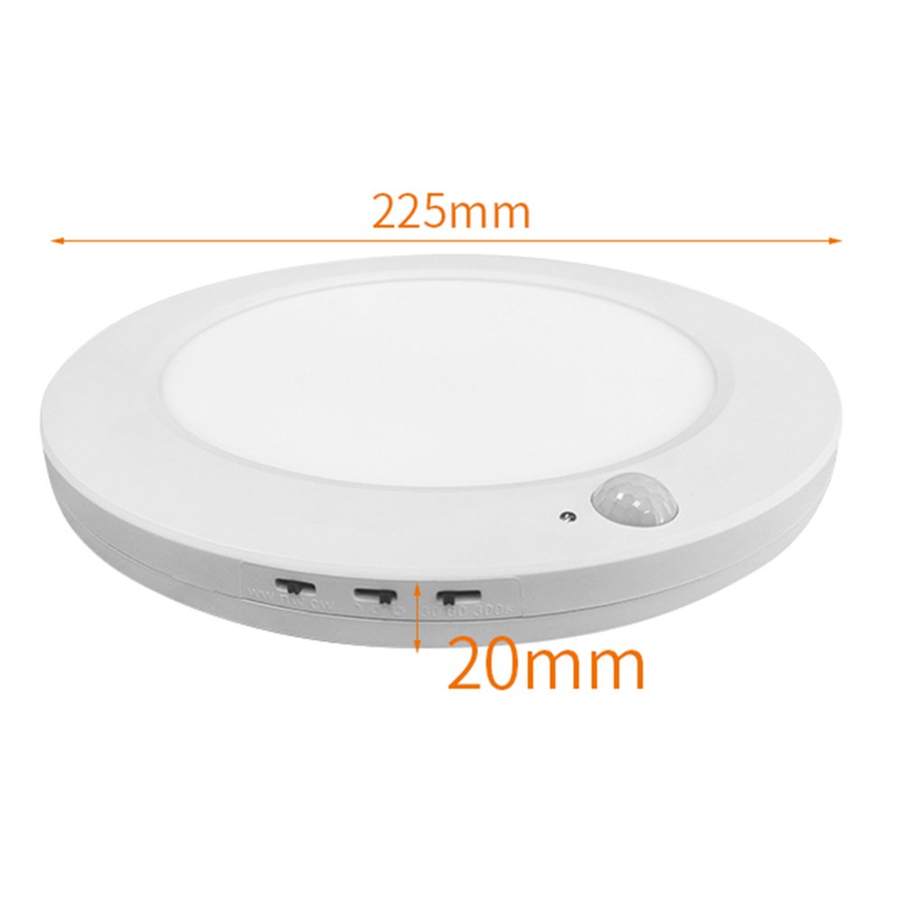Shenzhen Tri-color Remaining Time Selectable Back-up Battery 18 Wattage White Round LED Panel Light With Motion Sensor