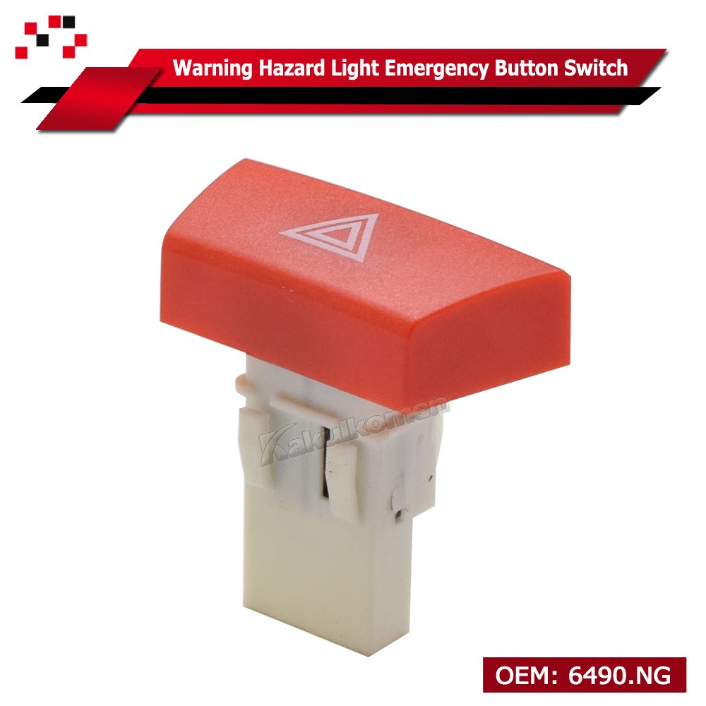 Warning Hazard Light Emergency Button Switch 6490.NG for Citroen C1 Peugeot 107 Toyota Aygo Warning Emergency Lamp Switch