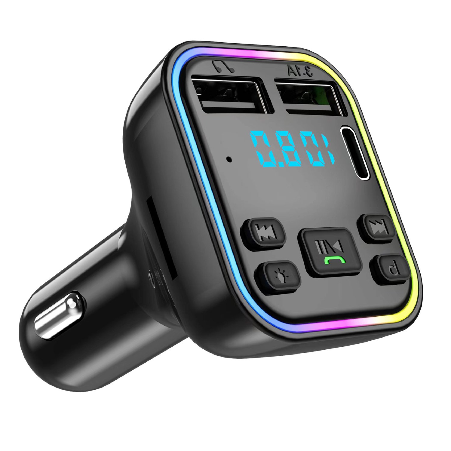 FM Transmitter 3.1A Quick Charge Dual USB Car Mp3 Player Charger Bluetooths Kit Car