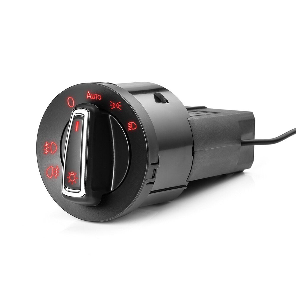 Car Auto Headlight Chrome Switch Plug for VW Polo Golf 4 Jetta MK4 Passat B5 Polo Fog Lamp Knob Switch Headlight Control Switch
