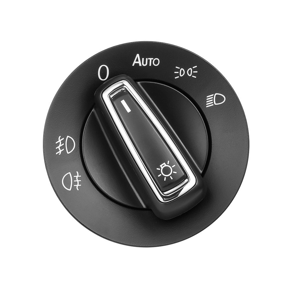 Car Auto Headlight Chrome Switch Plug for VW Polo Golf 4 Jetta MK4 Passat B5 Polo Fog Lamp Knob Switch Headlight Control Switch