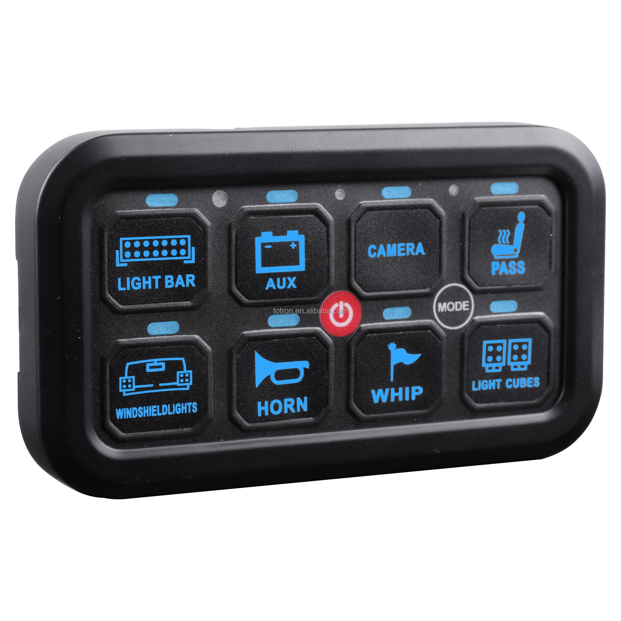 TOTRON Wholesale Auto Switches Panel Multifunction 8 Gang Boat Control Switch Panel