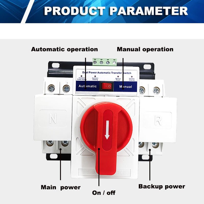 Beiyi Mini Dual Power Auto Change Over Switches 2P 32A 63AMP Automatic Load Transfer Switch