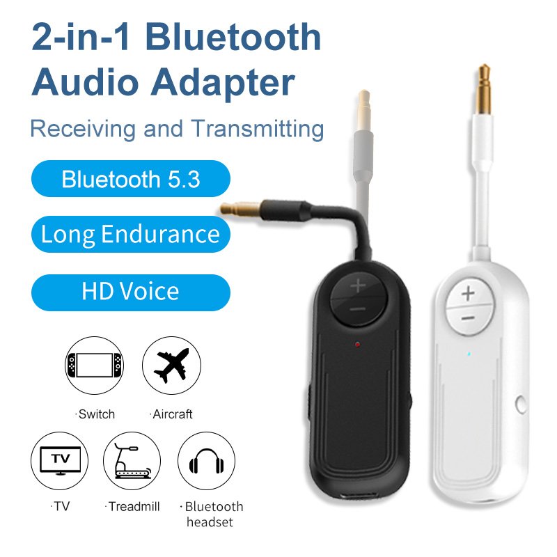 HG Hot Sale Bluetooth Car Kit bluetooth Audio Adapter 2 in 1 Transmitter Receiver for bluetooth Device