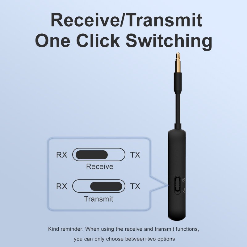 HG Hot Sale Bluetooth Car Kit bluetooth Audio Adapter 2 in 1 Transmitter Receiver for bluetooth Device