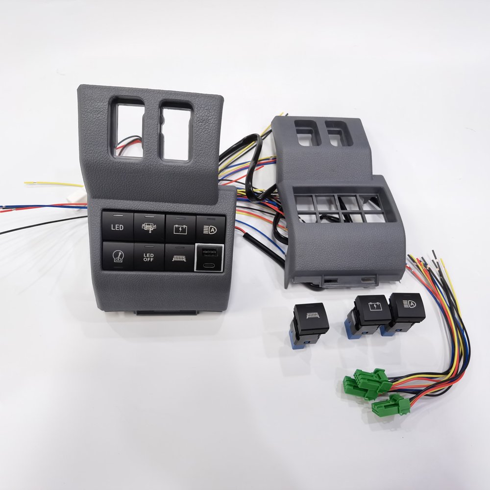 RHD Driver Side Switch Fascia Panel Replacement for Toyota Land Cruiser 70 LC70/76/75/79 Accessories Light bar Switch