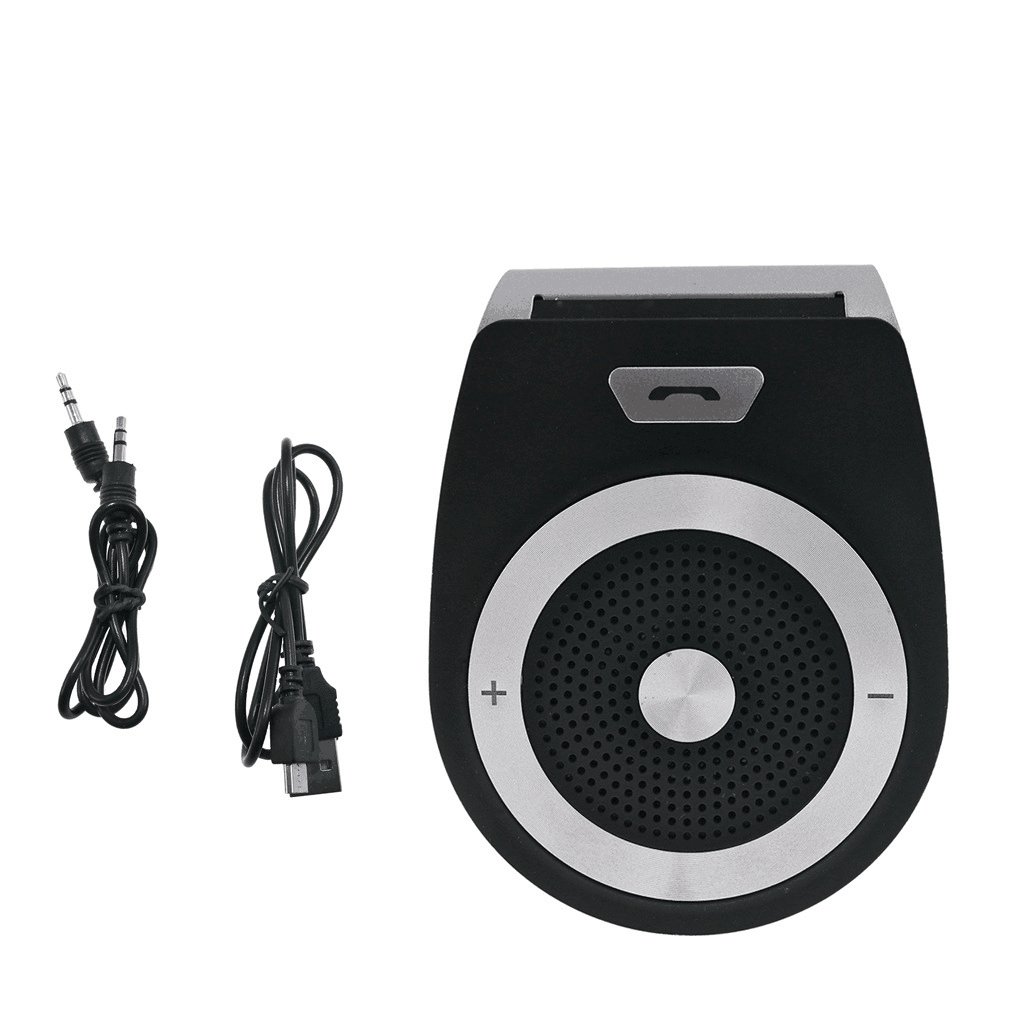 Bluetooth Microphone BT V4.1 Car Hands-free Kit Stereo Handsfree Phone Speaker FM Transmitter USB Small Car Speaker