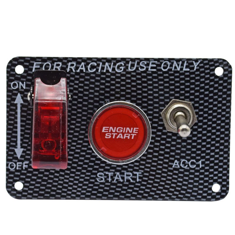 DC12V 20A Engine Start Push Button Switch Panel Race Car Ignition Accessory Part