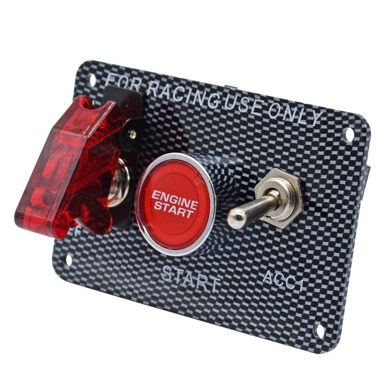 DC12V 20A Engine Start Push Button Switch Panel Race Car Ignition Accessory Part