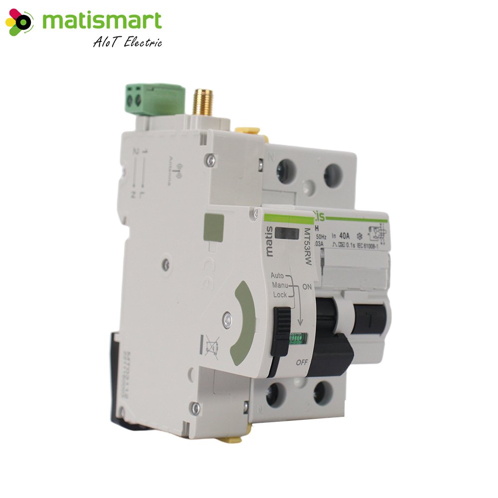 Remote Control Single Pole Wifi Circuit Breaker Tuya Auto Reset with Rccb Rcd Circuit Breaker Tuya 63a 4p Tuya Smart Wifi Mcb