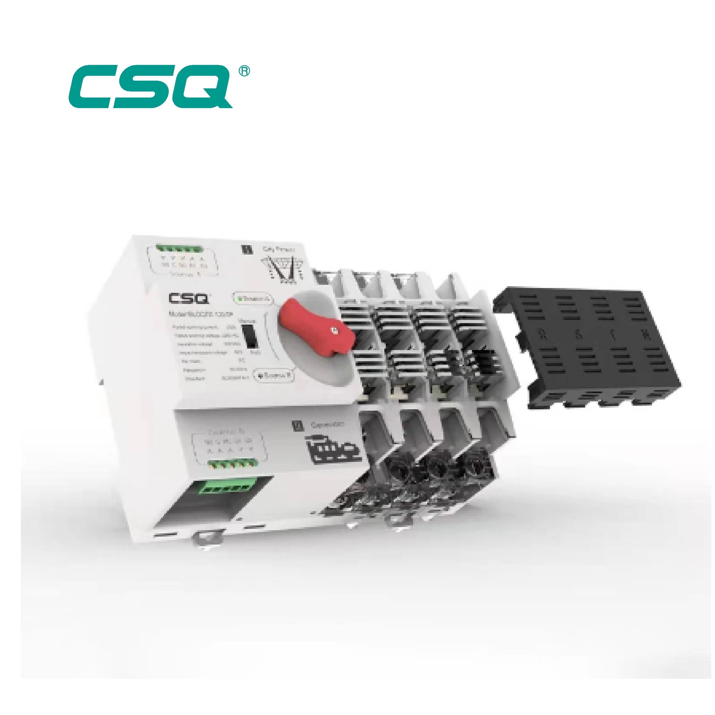 CSQ HYCQ7-100 Changeover ATS Single Phase 2P 4P 63A 100A Low Voltage AC 220V 63Amp Dual Power Automatic Transfer Switch