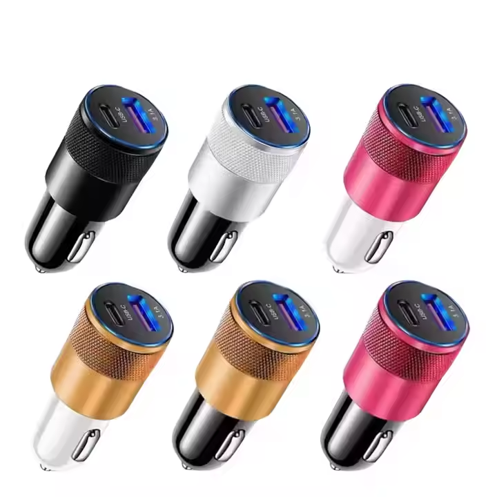 3.1A Fast Charging USB C Car Charger Fast Charging Type C Charger for iPhone 12 13 Pro Smart Phone Car Charger Adapter