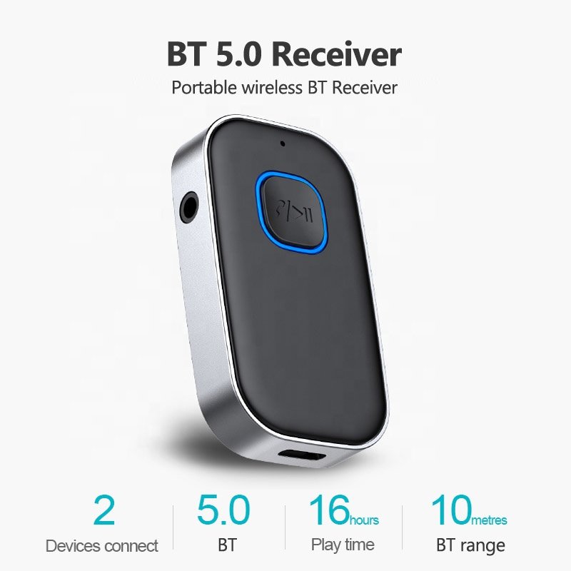Bluetooth Wireless J22 Car Receiver 2 Devices 3.5mm AUX Music Stereo Player AUX 3.5mm Handsfree Car Kit Bluetooth Receiver