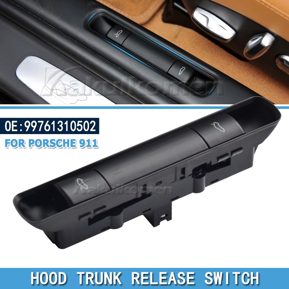 99761310502 4 Pin Car Trunk Lock Release Switch Boot Bonnet Release Button 99761310502A05 for Porsche 911 987 997 Boxster Cayman