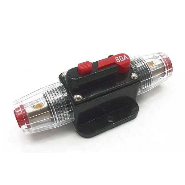 CB-05 10A/20A/30A/40A/50A/60A/80A/100A/150A 12V/24V In-Line Car Audio Fuse Holder Auto Circuit Breaker Manual Reset Switch