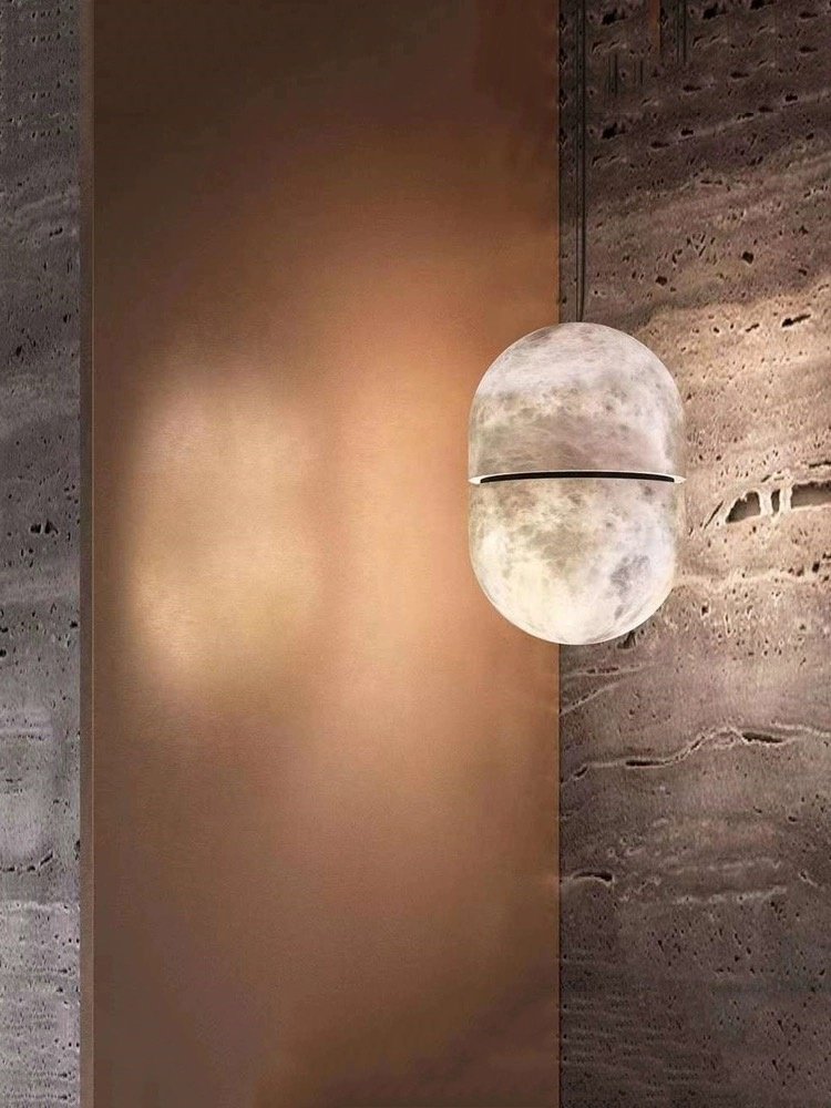 Bedside Stairs Hot Sales CE Approval Alabaster Ball Pendant Light Modern Dining Table Pendant Lamp