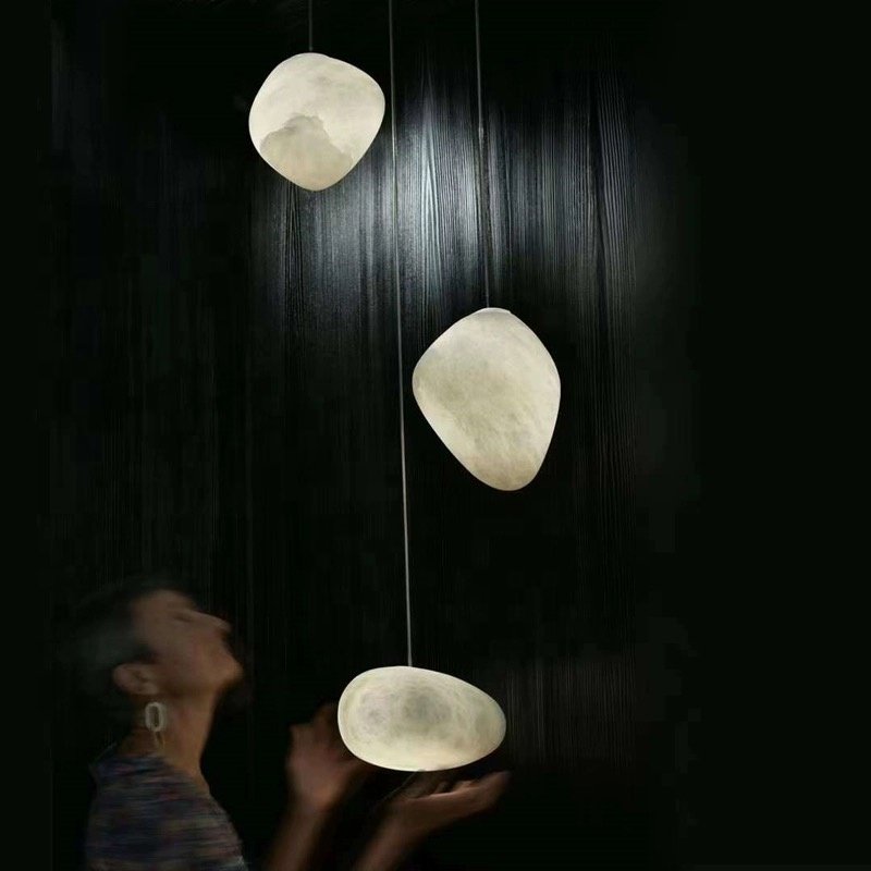 Bedside Stairs Hot Sales CE Approval Alabaster Ball Pendant Light Modern Dining Table Pendant Lamp