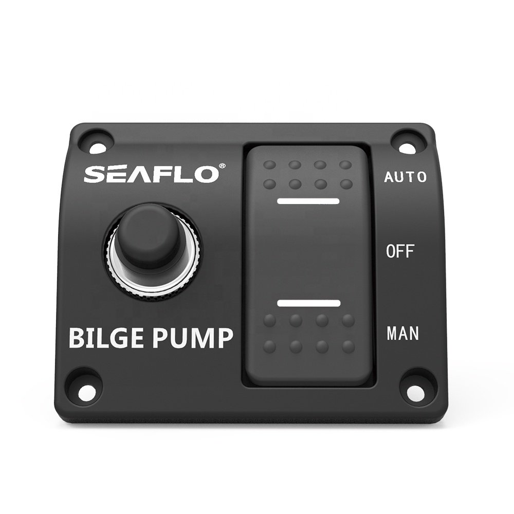 SEAFLO 3 Way Bilge Pump Switch Panel 12v 24v Motorized Circuit Breaker