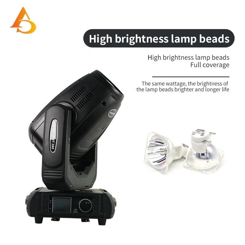 Led Stage Light Moving Head 280w 10r Beam Spot Wash 3in1 Moving Head Light for Party